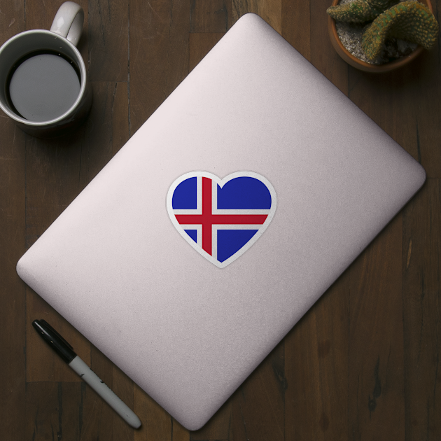 I Love Iceland // Heart-Shaped Icelandic Flag by SLAG_Creative